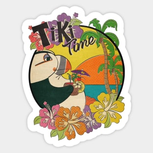 Tiki Time Puffin! Sticker